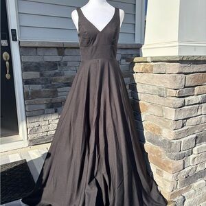 Mac Duggal Black Sleeveless V-Neck Prom Gown